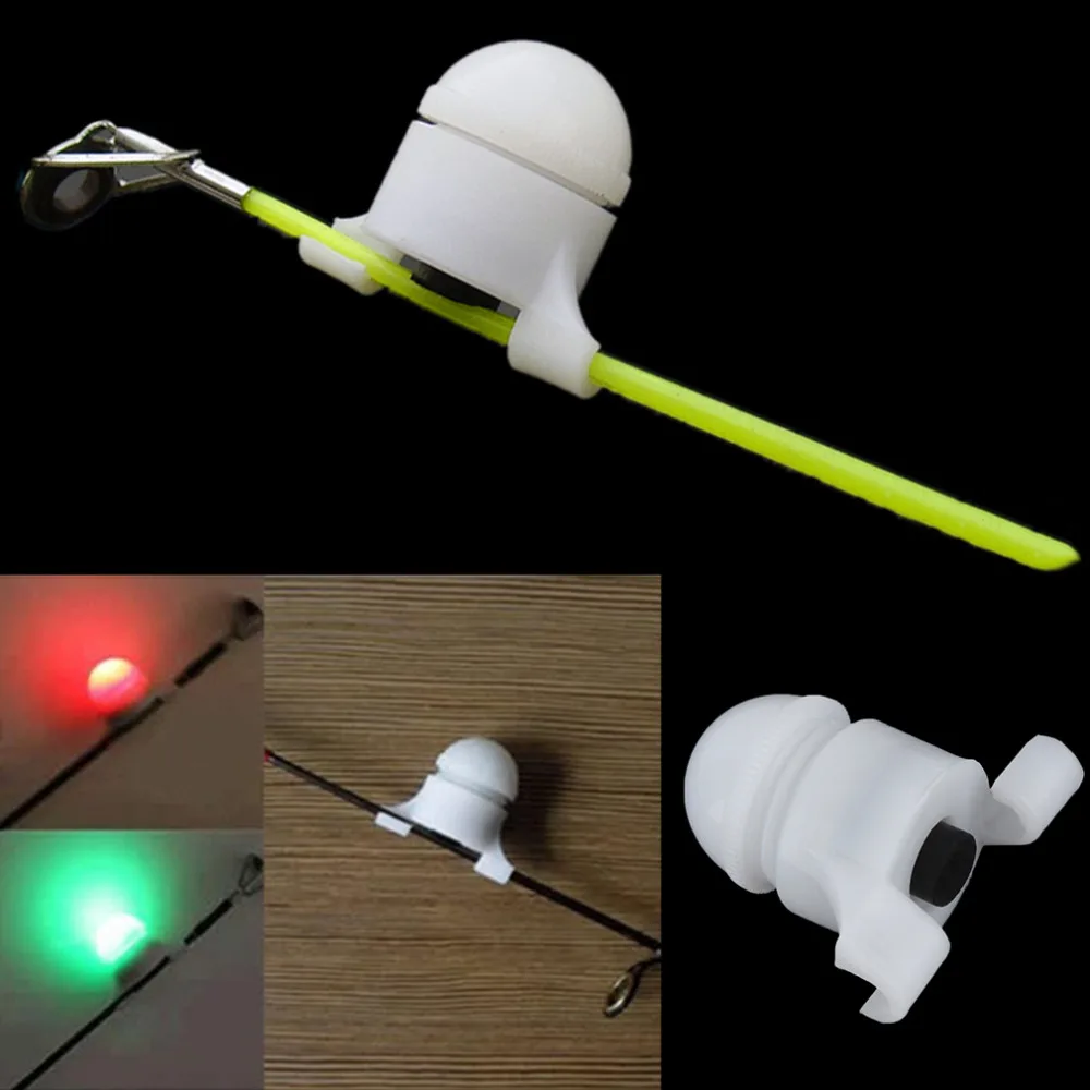 

Portable 2 in 1 LED Night Fishing Rod Tip Clip on Fish Strike Bite Alert Alarm Light Fishing Accessories LED Rod Clip