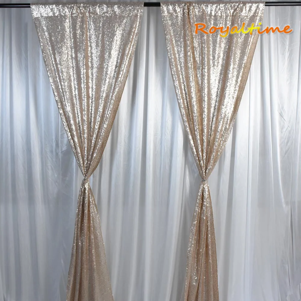Royaltime 2 шт 2x8ft Шампань фон с пайетками занавеска Свадебная фотобудка для