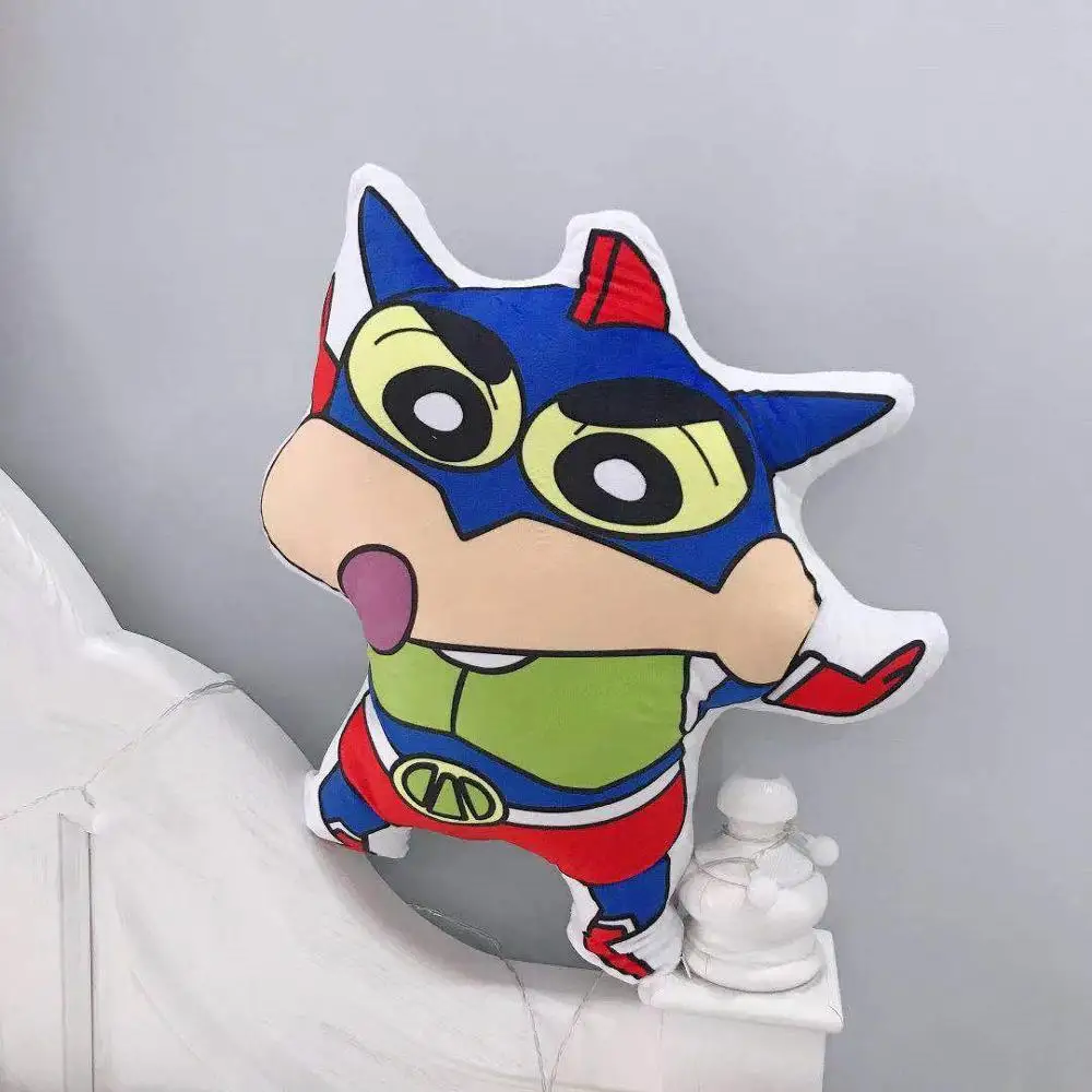 Забавная напечатанная Crayon Shin-Chan мягкая подушка креативная маленькая белая плюшевая подушка-собачка Диван Мягкая Подушка Декор кровать сон