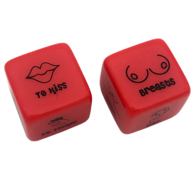 2 шт./пара 18 мм набор Игральный костей красное акриловое Клубные вечерние Секс
