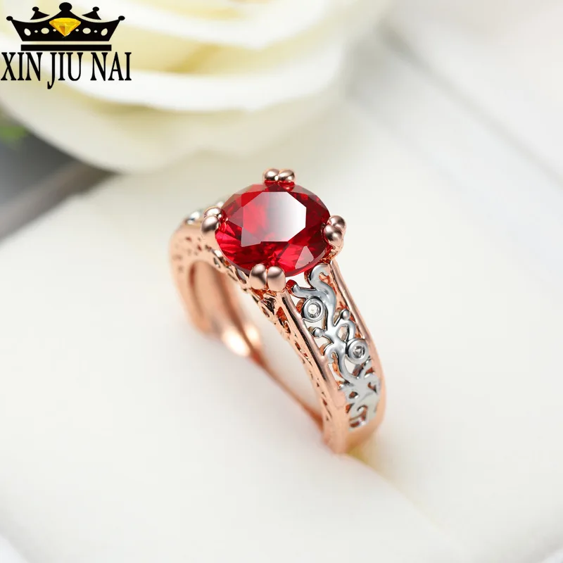 

Original Cirrus Leaves Rings for Women Rose Golden Plated Zircon Fashion Party Ring Wedding Elegance Accessories