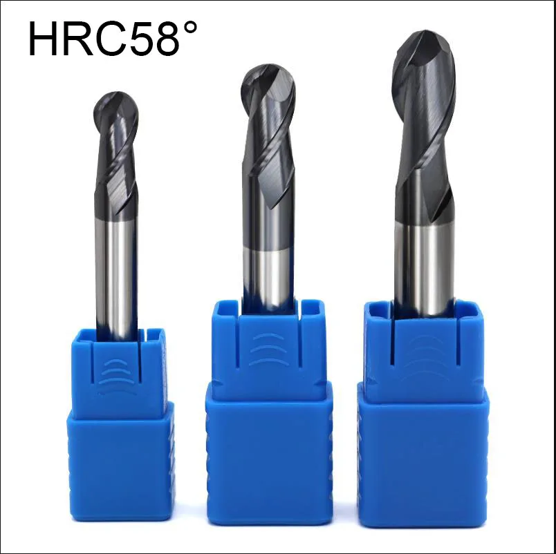 LS TOOLS HRC58 CNC tools 2 фрезы с шаровой головкой хвостовик 4 6 8 12 мм карбидный вольфрамовый