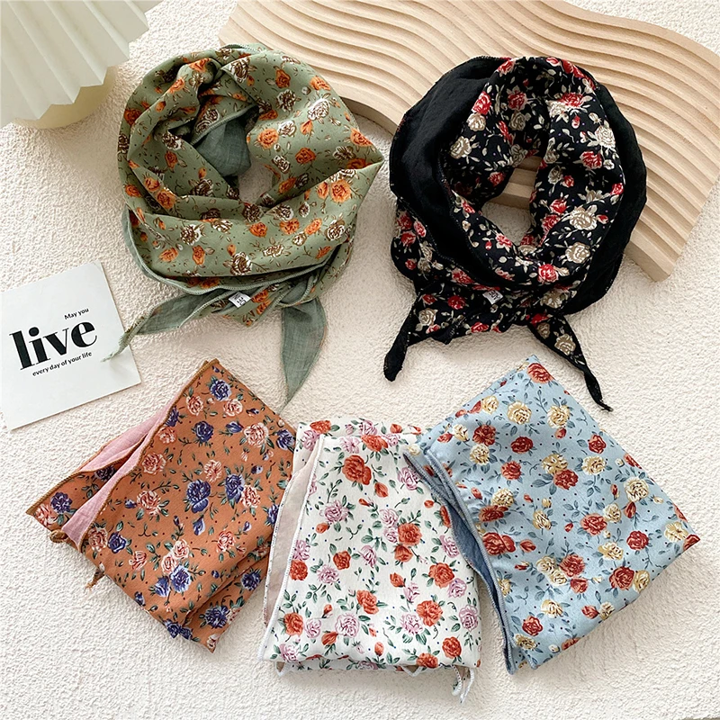 

Silk Square Scarf Fashion Women Paisley Print Hair Neck Scarves Luxury Designer Bandana Shawl Wraps Female Cravat Headkerchief