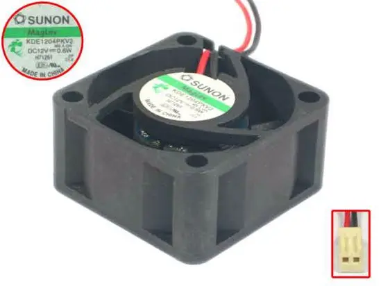 

SUNON KDE1204PKV2 Server Cooling Fan DC 12V 0.6W 40x40x20mm 2-wire
