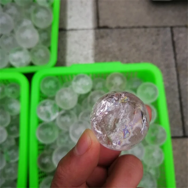 20 мм-30 мм счастливый естественные белые прозрачные кальцит кристалл кварца