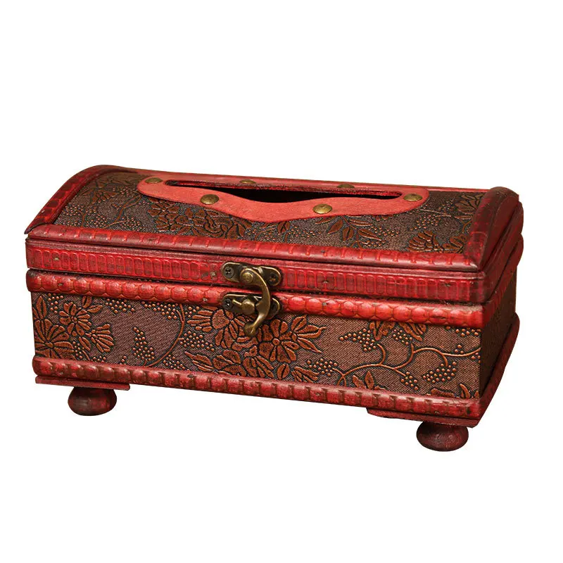 Креативная Ретро деревянная коробка для салфеток европейский стиль винтажный