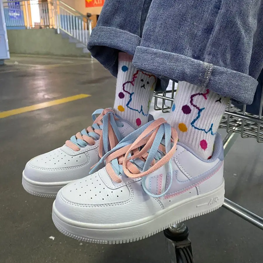 Кеды женские с низким верхом повседневная обувь на платформе Вулканизированная