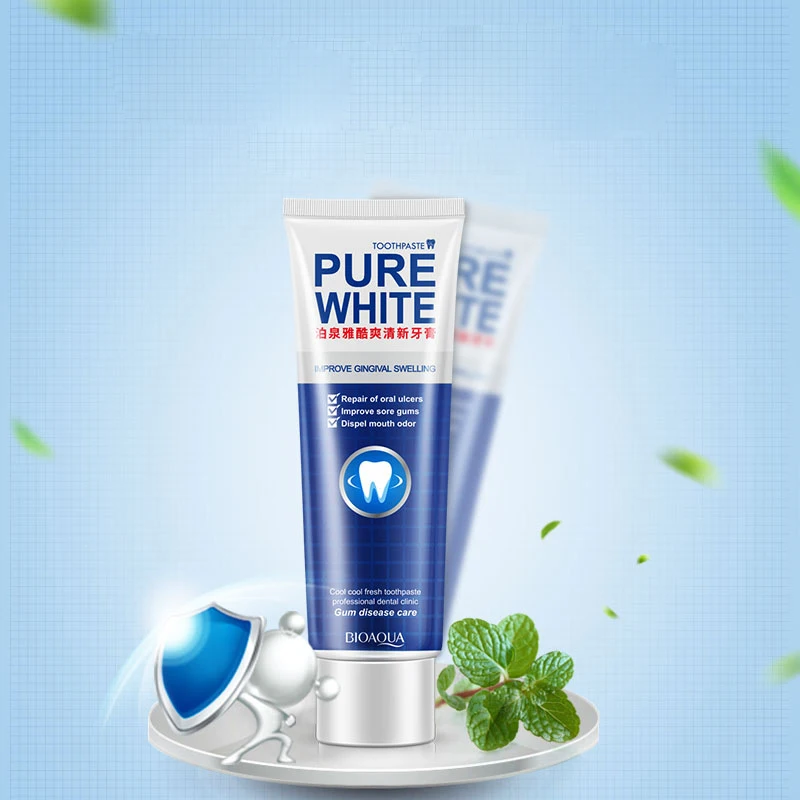 

Mint Toothpaste Natural and Fresh Breath Clean and Strong Teeth Care for Tooth Enamel Oral Dental Stain Cleaning Care Toothpaste