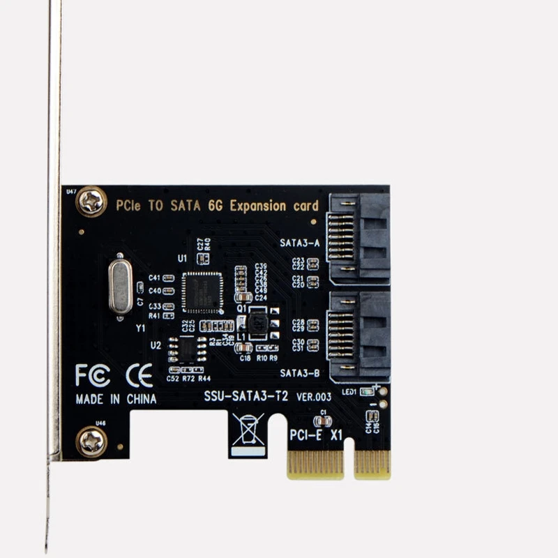 

Sata3.0 Adapter Card, Desktop Pci-E to Sata3.0 Expansion Card Supports 6Gb Transmission, Compatible with Windows, Linux