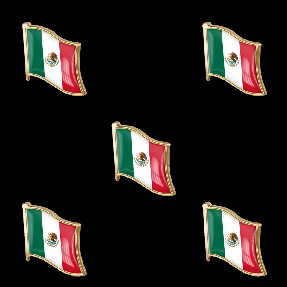 5 шт. Мексиканский Флаг лацкан булавка изготовленная из металла сувенирная шляпа