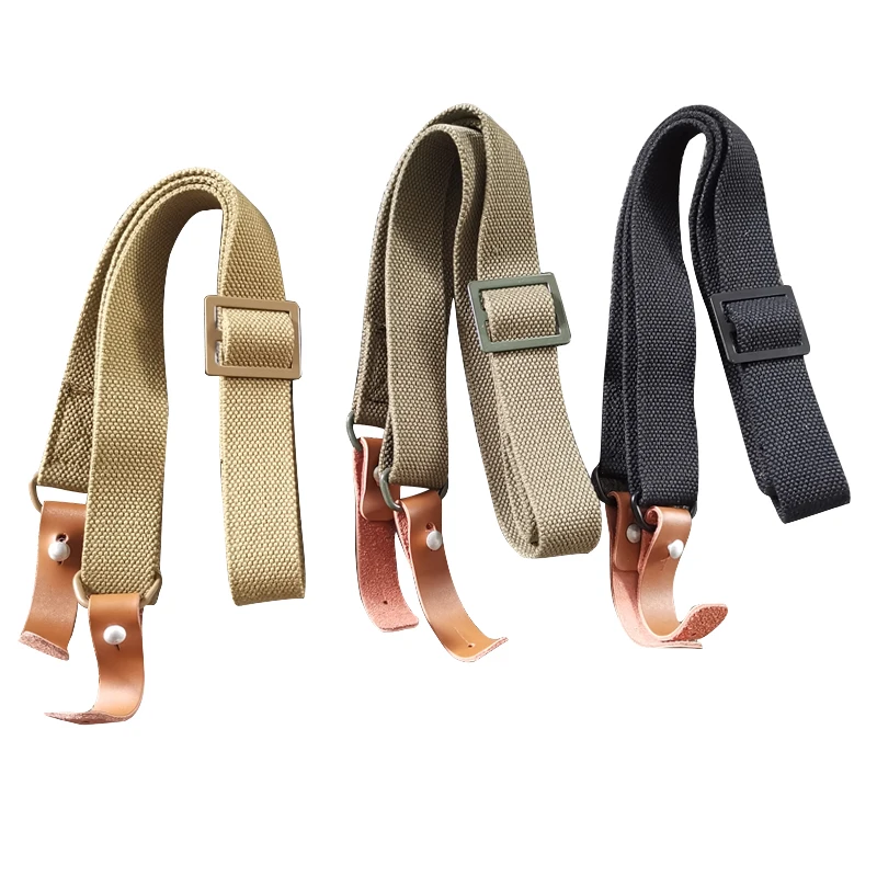 

AK 47 Original Gun Sling Airsoft Military Hunting Shooting Adjustable Leather Two Point Tactical AK Rifle Strap Survival Belt