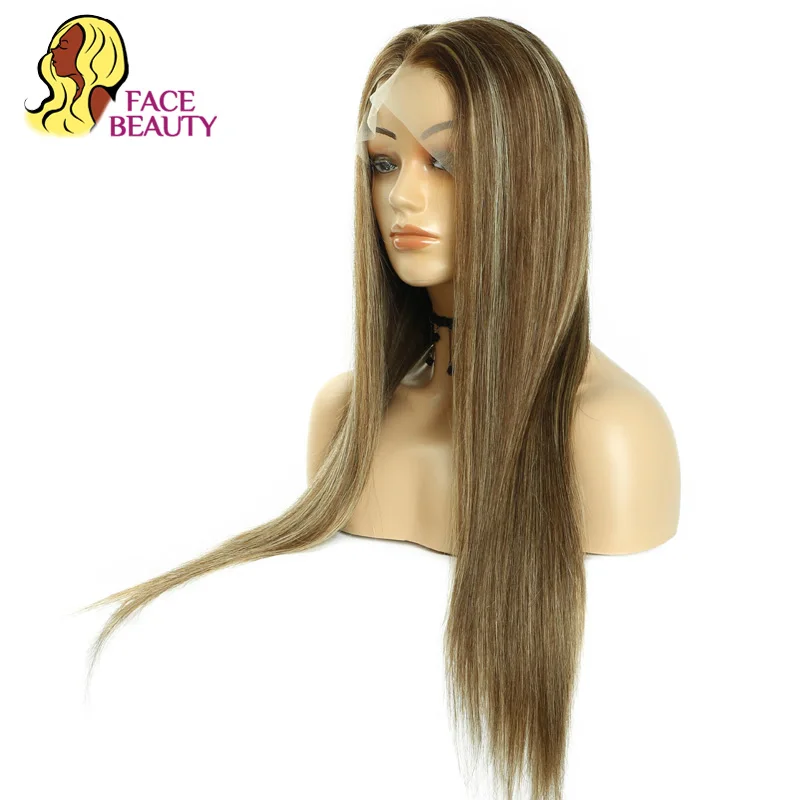 Парики из перуанских длинных прямых волос на кружеве волосы Remy P4/30 окрашенные