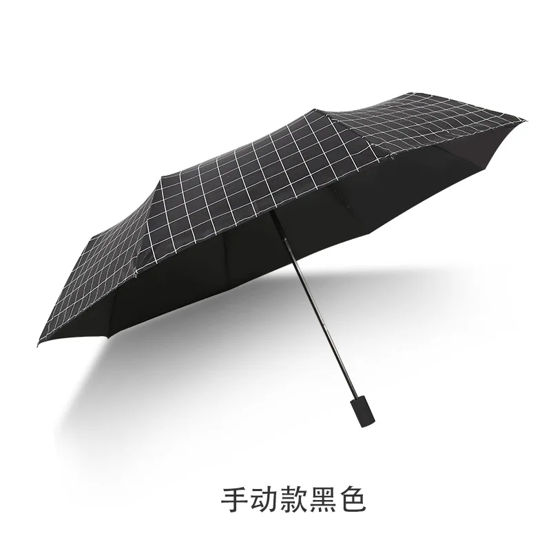 

Creative umbrella black sun protection against ultraviolet rays men and women three fold umbrella paraguas