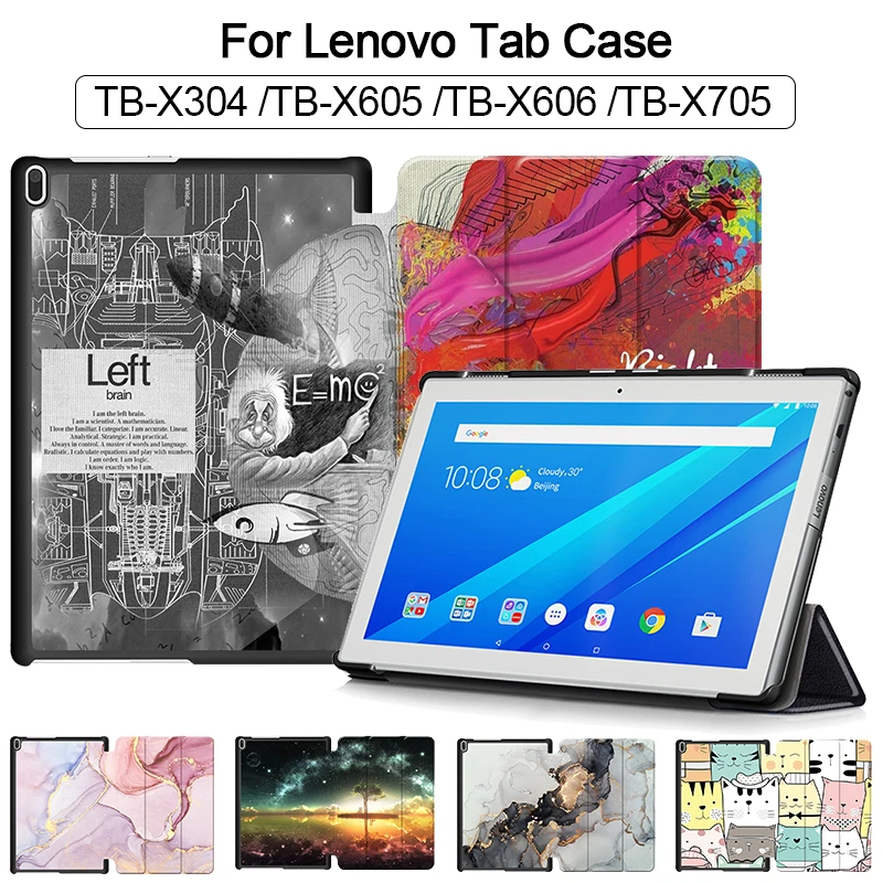 

Чехол MTT для Lenovo Tab4 TB-X304F M10 P10 10,1 дюймов TB-X605F TB-X705F M10 FHD Plus 10,3 ТБ-X606F PU кожаный чехол для планшета