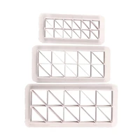 3pcsset biscuit mold triangle cookie cutter custom made 3d printed fondant for kitchen cake bread embossing decorating tools