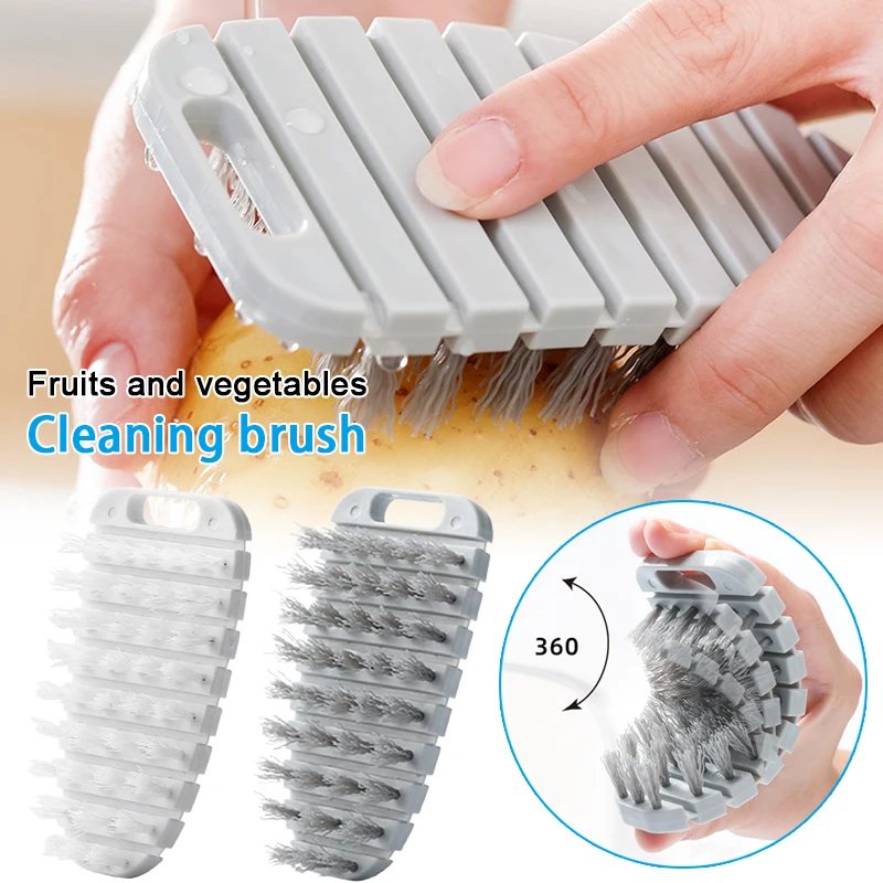 

Hot Sale Flexible Vegetable Fruits Cleaning Brush Deep Clean Fruit Scrubber Brush Kitchen Tools For Kitchen Fruit Vegetable Tool