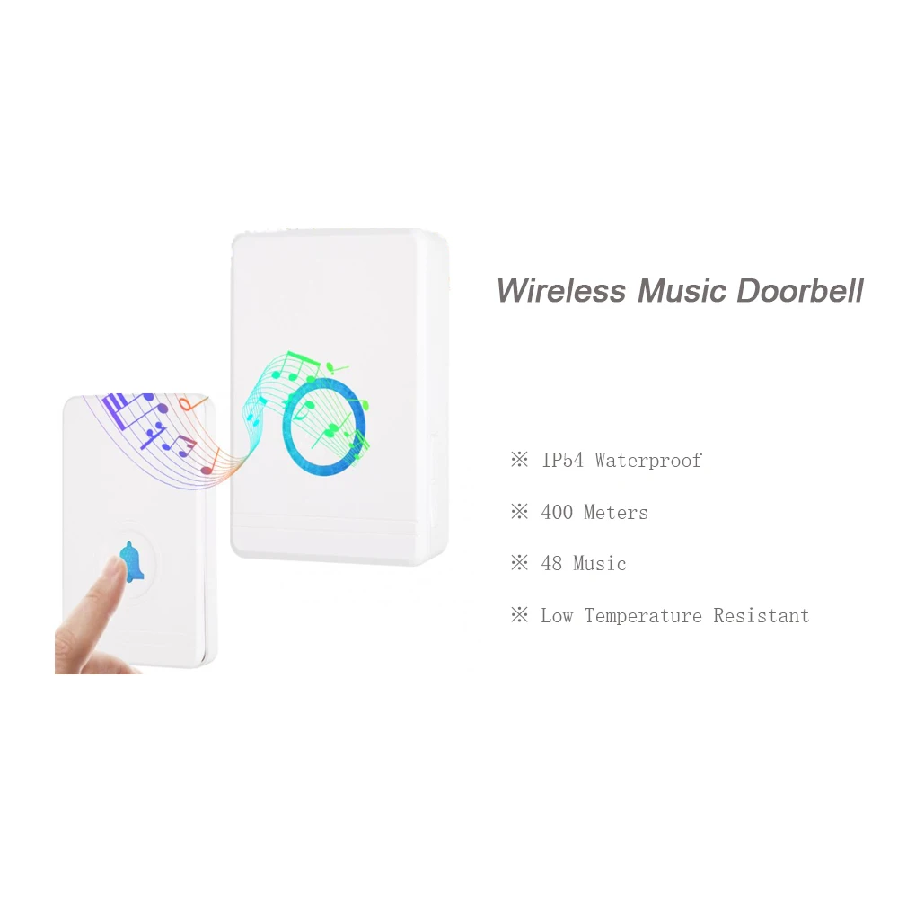 Беспроводной музыкальный дверной звонок с дистанционным управлением