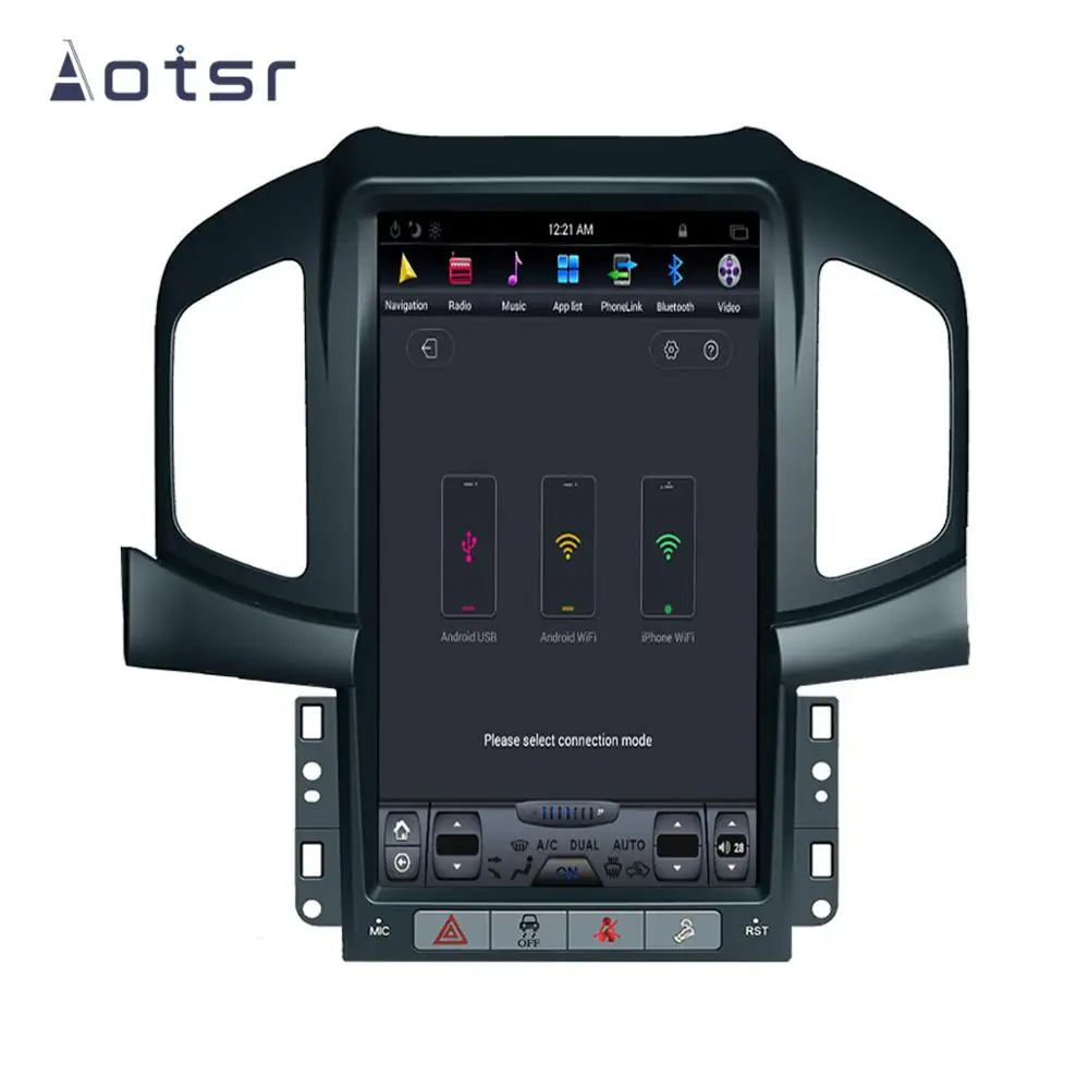 Aotsr Tesla 13," Android 8,1 вертикальный экран автомобильный DVD мультимедийный плеер gps навигация для Chevrolet Captiva 2012- carplay