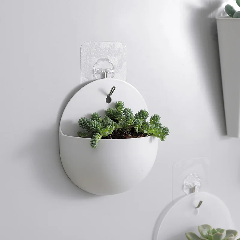 

Plastic wall hanging wall green rose hanging flowerpot hydroponic wall hanging flowerpot wall hanging vase