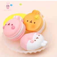 blind box toys molang 04 bunny and chick series blind box korea guess bag blind bag toy anime figures cute model doll