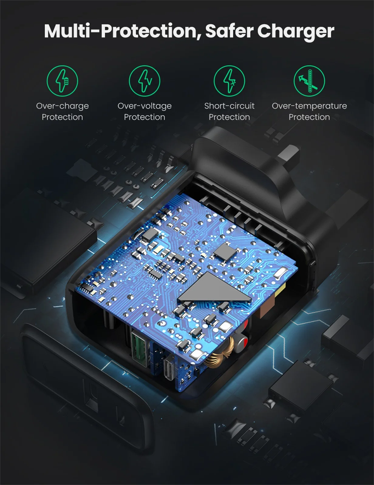 Ugreen 36W UK USB зарядное устройство Быстрая зарядка 3 0 Type C PD для iPhone 12 с QC Мобильный