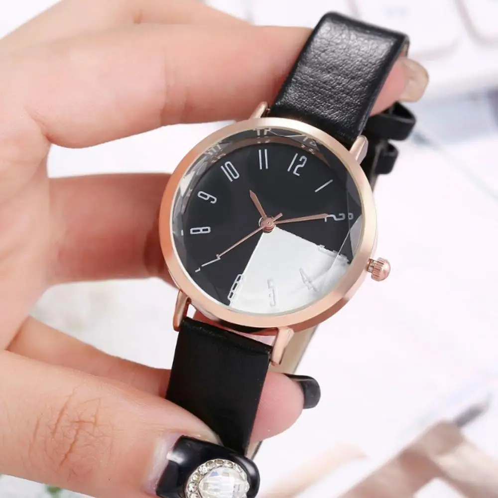 Часы женские аналоговые кварцевые с кожаным ремешком стильные модные роскошные