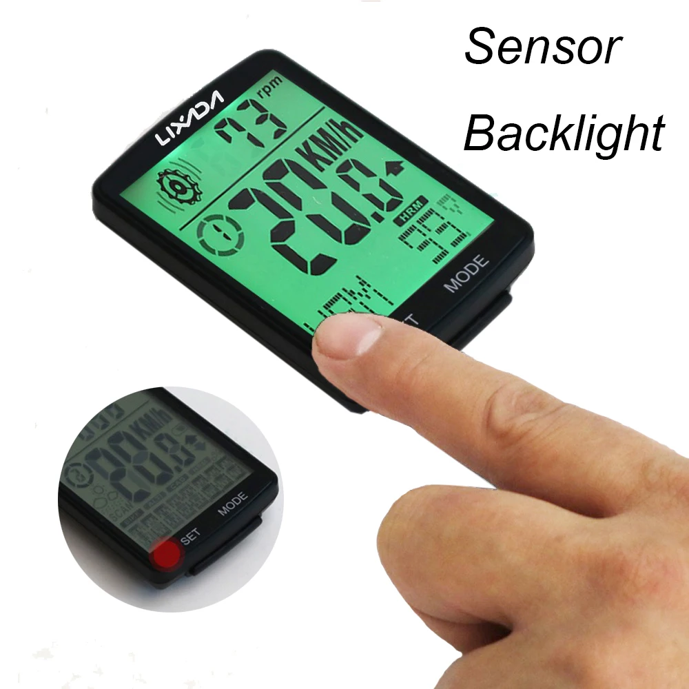 Велосипедный компьютер LIXADA 3 в 1 многофункциональный ЖК-экран датчик сердечного