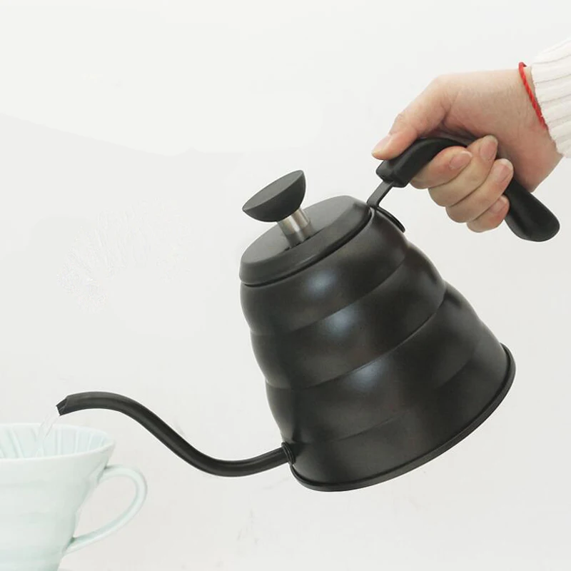 Лучший 1.2л из нержавеющей стали гусиная шея кофейник залить Кофе чайник с