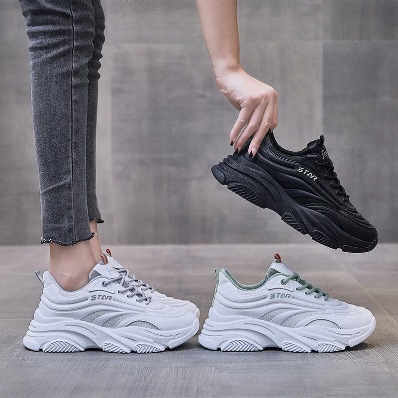 Han edition shoes female students of new fund of 2021 autumn torre shoes female ins tide increased ventilation casual shoes C