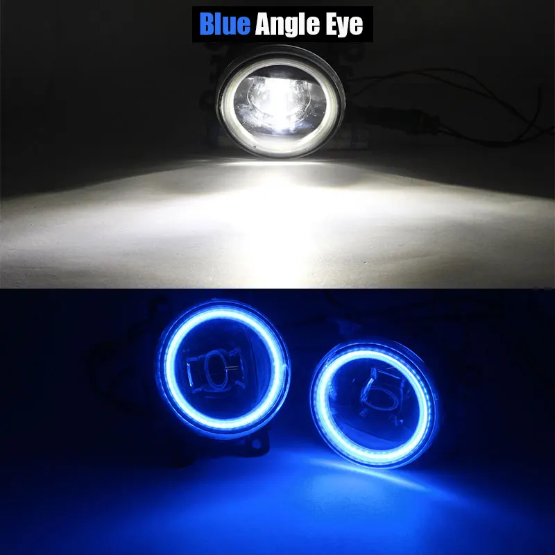 Blue Angel Eye Cawanerl для Nissan Murano Z51 автомобиля H11 светодиодный лампы Противотуманные фары светильник комплект Ангел глаз DRL 4000LM 12V 2007 2008 2009 2010 2011 2012 2013 - Цвет: Blue Angel Eye