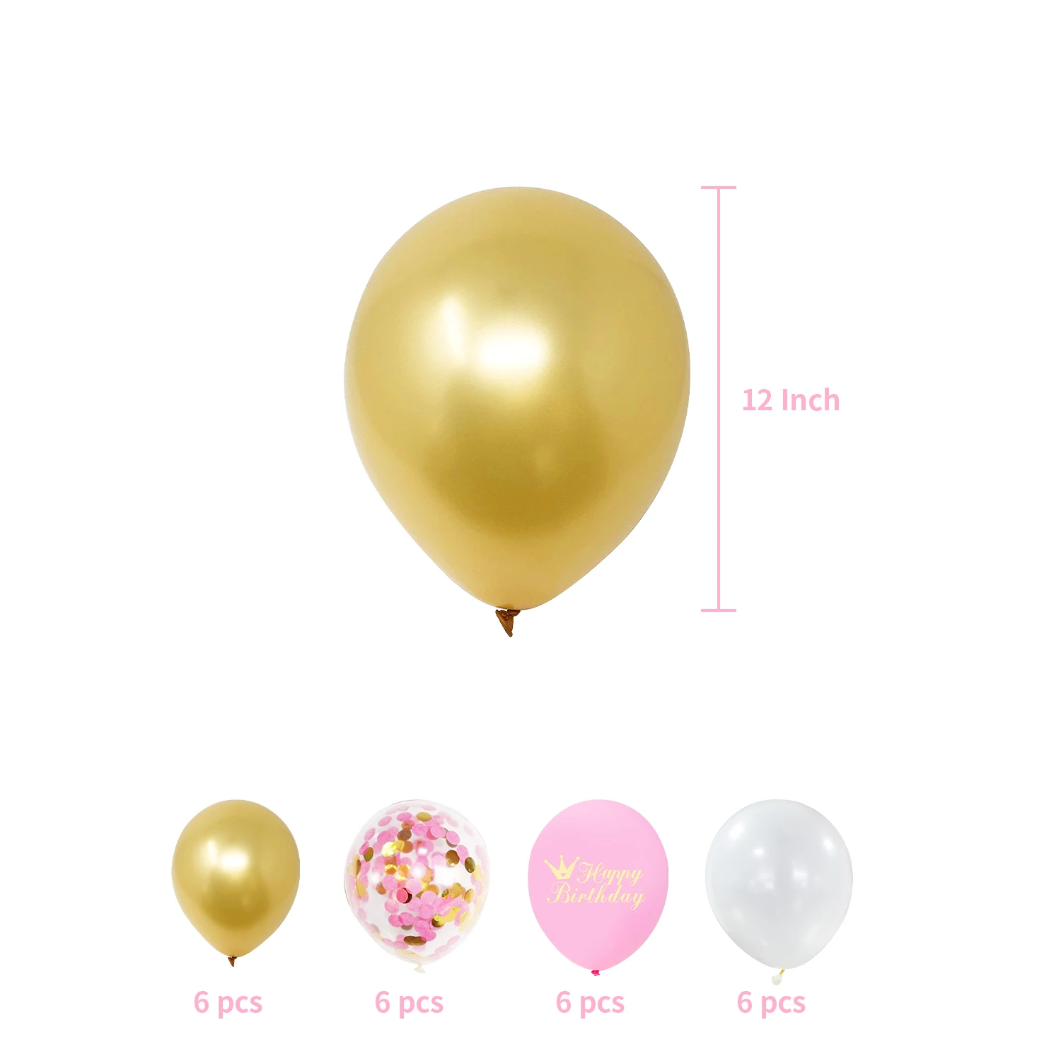 

Princess Birthday Decoration Theme Girl Birthday Party Decor Banner With Pink Balloons Suit Queen Crown Cake Topper