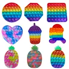 Радужные популярные игрушки-антистресс с пузырьками, игрушки для взрослых, игрушка для снятия стресса, антистресс, мягкие сжимаемые подарочные антистрессовые коробки