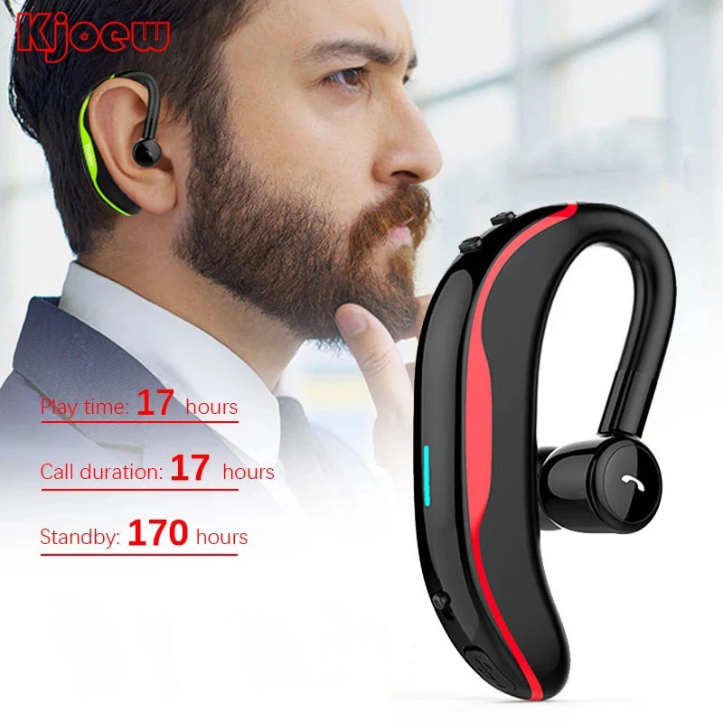 

Беспроводные наушники Kjoew, стереогарнитура 170 мАч, гарнитура Handsfree с микрофоном, деловые наушники с Bluetooth для вождения