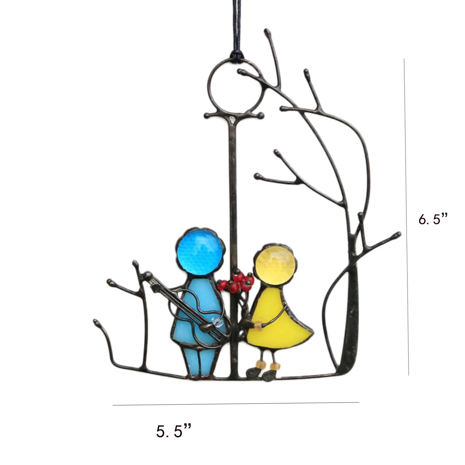 

Suncatcher Art Window Hangings Angels Couple Love Home Decor Gift Wind Chimes & Hanging Decorations Room Decoration Accessories