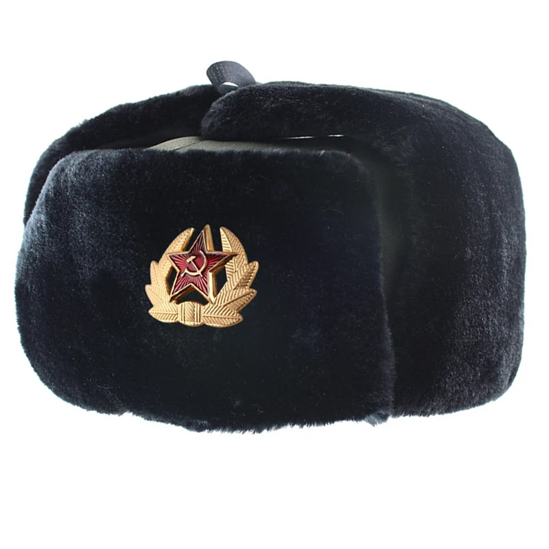 Шапка-ушанка армейские военные шапки мужские зимние шапочки ушанка Chapka Russe Homme Gorro