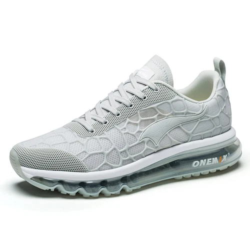 light gray-1096B ONEMIX кроссовки для бега, мужские кроссовки с воздушной подушкой, Мужская Уличная прогулочная обувь, Мужская беговая Обувь для бега, женские теннисные кроссовки для мужчин - Цвет: light gray-1096B