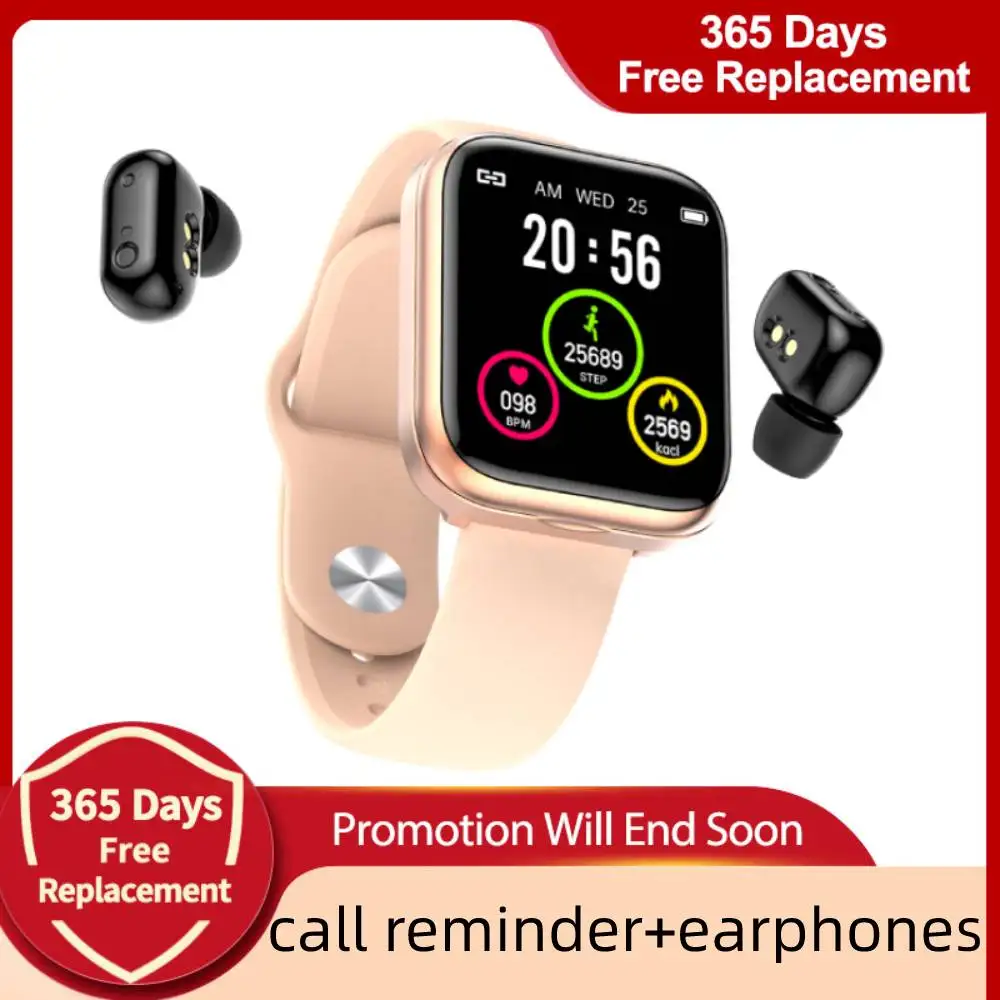 Смарт-часы SHELI AI с Bluetooth наушниками пульсометром спортивные мужские наушники -