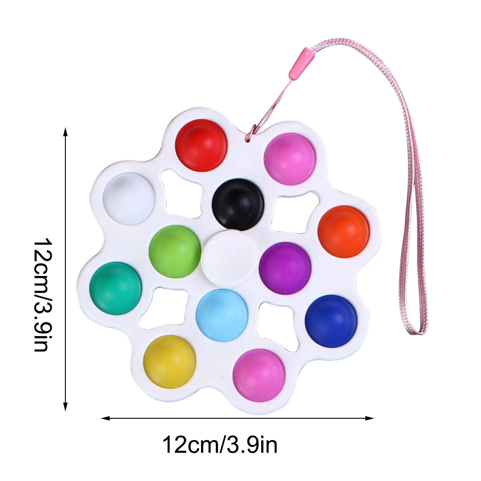 

Small Push It Bubble Simple Dimple Sensory Hand Toy Fidget Toy Silicone Flipping Board Early Educational Toy Keychain Gifts