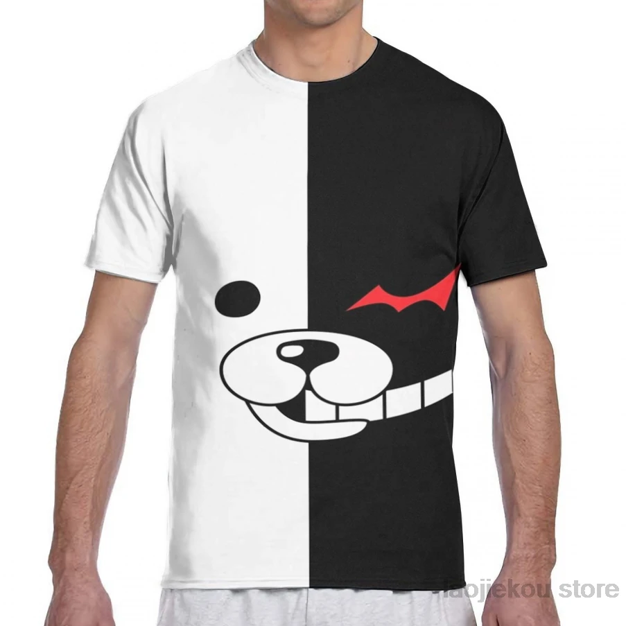 Мужская футболка Danganronpa-Monokuma женская модная со сплошным принтом для девочек топы