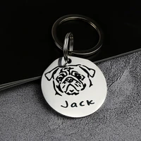 free customizable engraved pet collar tag various designs number adress id tag for small medium large dogs cats pet accessory
