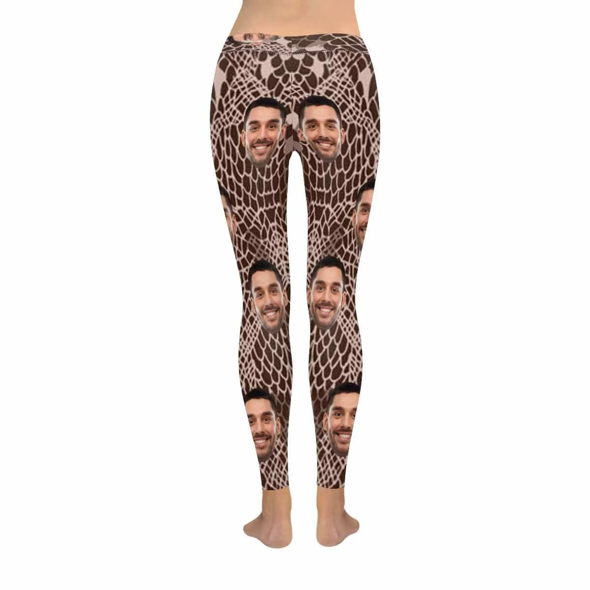 

Custom Face Snake Pattern All-Over Low Rise Yoga Leggings