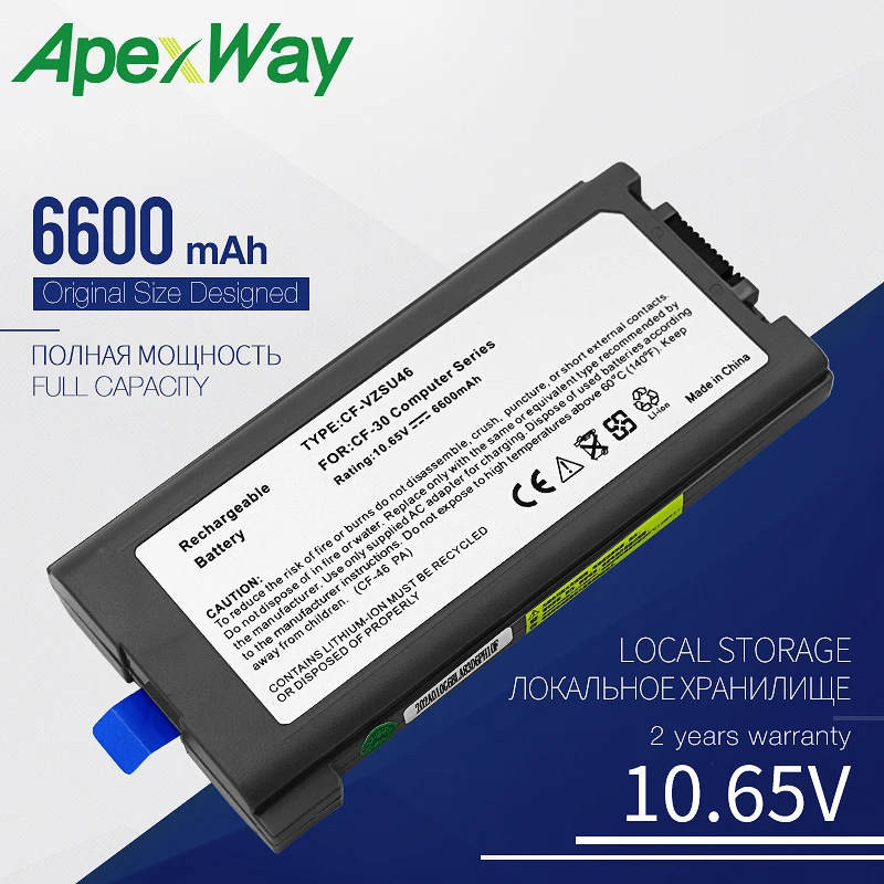 Ноутбук Батарея для цифрового фотоаппарата Panasonic CF-VZSU46 Toughbook CF-31 CF-30 CF-53 CF-VZSU46S