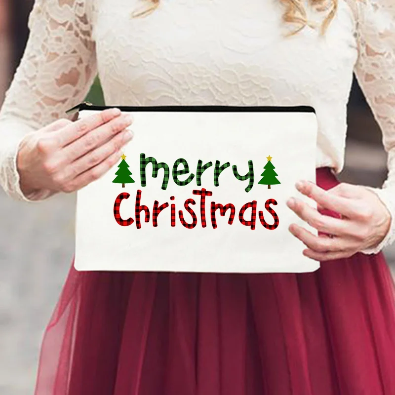 Deer Printed Makeup Bag Women Cosmetic Cases Christmas Party Female Toiletries Lipstick Organizer Pencil Bags Wallet Xmas Gifts | Багаж и