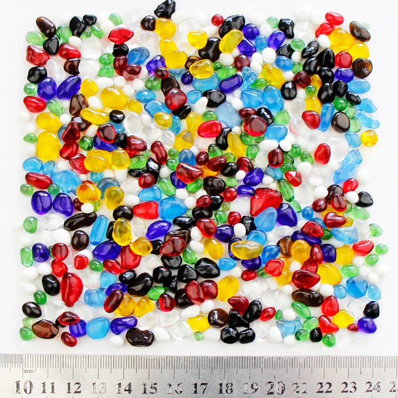 100 г цветная круглая стеклянная мозаичная плитка Хрустальная мозаика галька