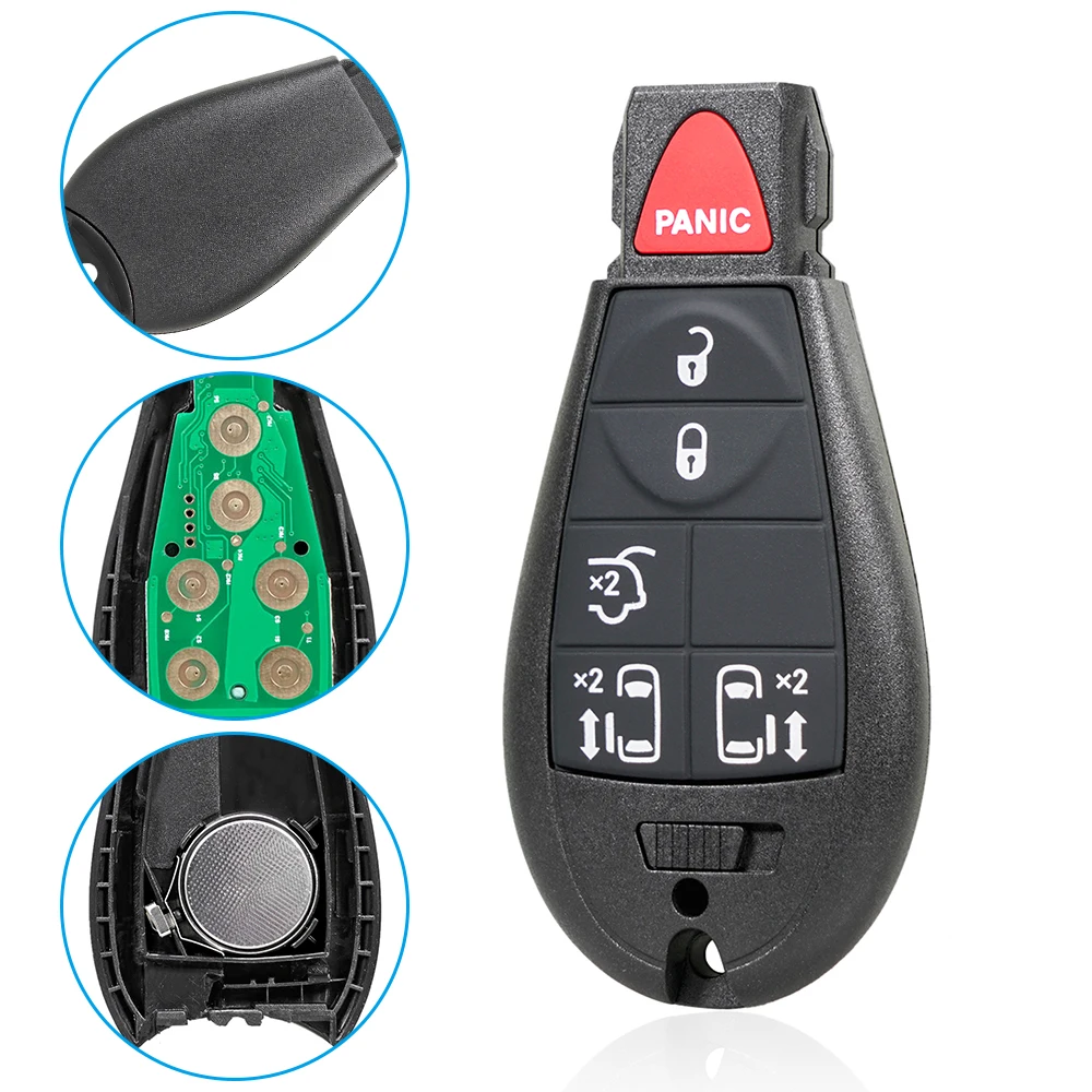 

Car Remote Key For Dodge With 6 5 + 1 Buttons M3N5WY783X ID46 433MHZ DIY Remote Key For Chrysler For Jeep Auto Replacement Parts
