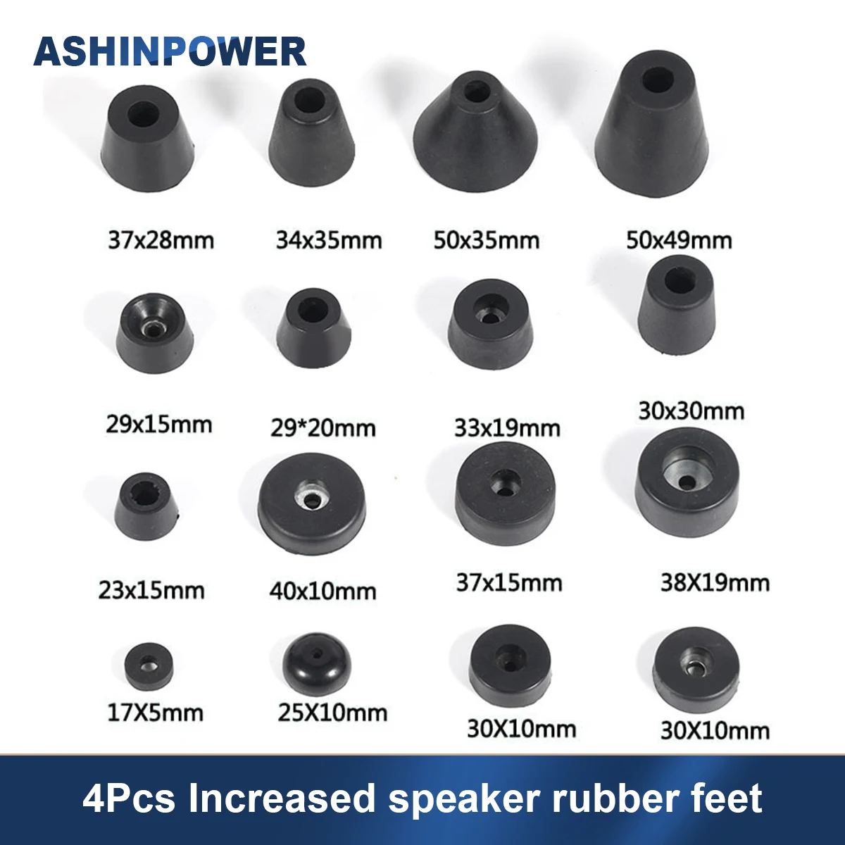 

8Pcs Speaker Anti Slip Table Box Conical Rubber Foot Pad Stand Anti-shock Absorber Skid Resistance Stereo AUDIO Amplifier
