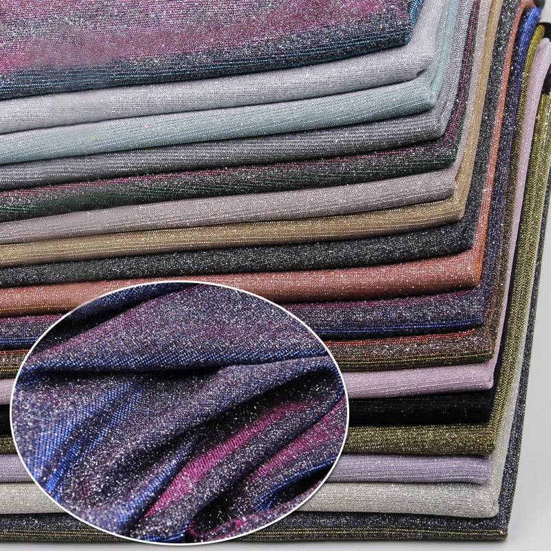 Блестящая ткань с блестками для рукоделия ширина 140 см градиентная танцевальная