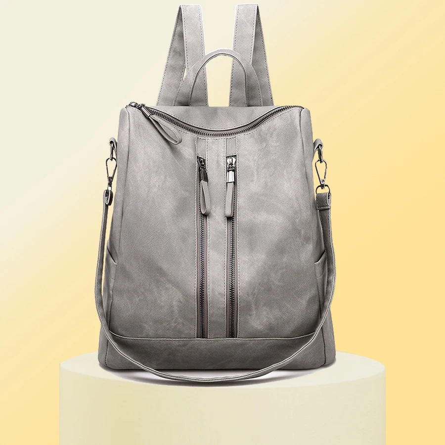 Рюкзак в стиле преппи для женщин вместительные школьные ранцы из нубука и кожи