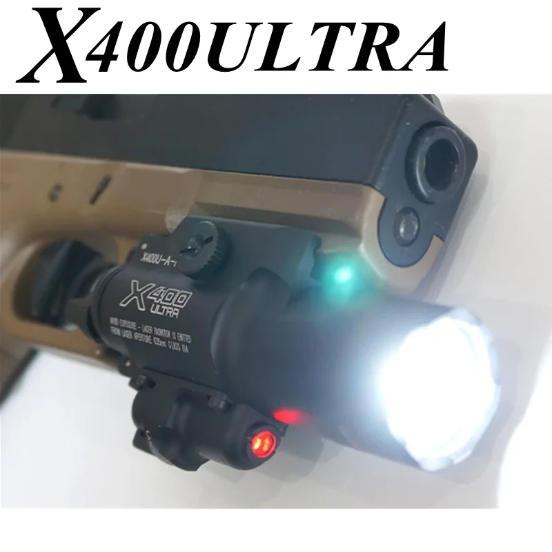 

Тактическая Ультралегкая красная лазерная указка X400U X400, фонарик для Софтбола, Страйкбольное Оружие, военный охотничий фонарь для пистолет...