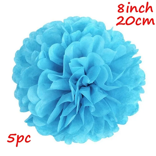 Paper flowers ball Зеленые пальмовые воздушные шары с листьями сафари джунгли вечерние Детские Девочки Мальчик с днем рождения Декор дети тропические динозавры Вечерние - Цвет: Paper flowers ball